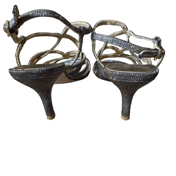 Stuart Weitzman Metallic Cutout Accent Sandals - Picture 7 of 16